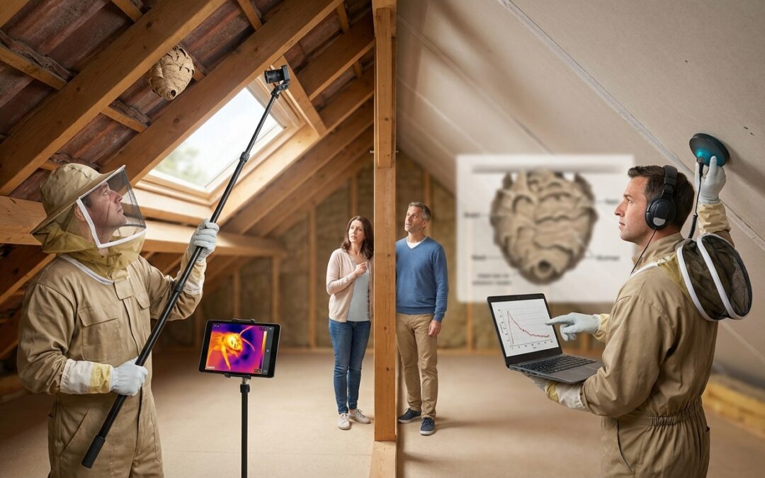 Asian hornet nest under the roof: how to detect the invisible?