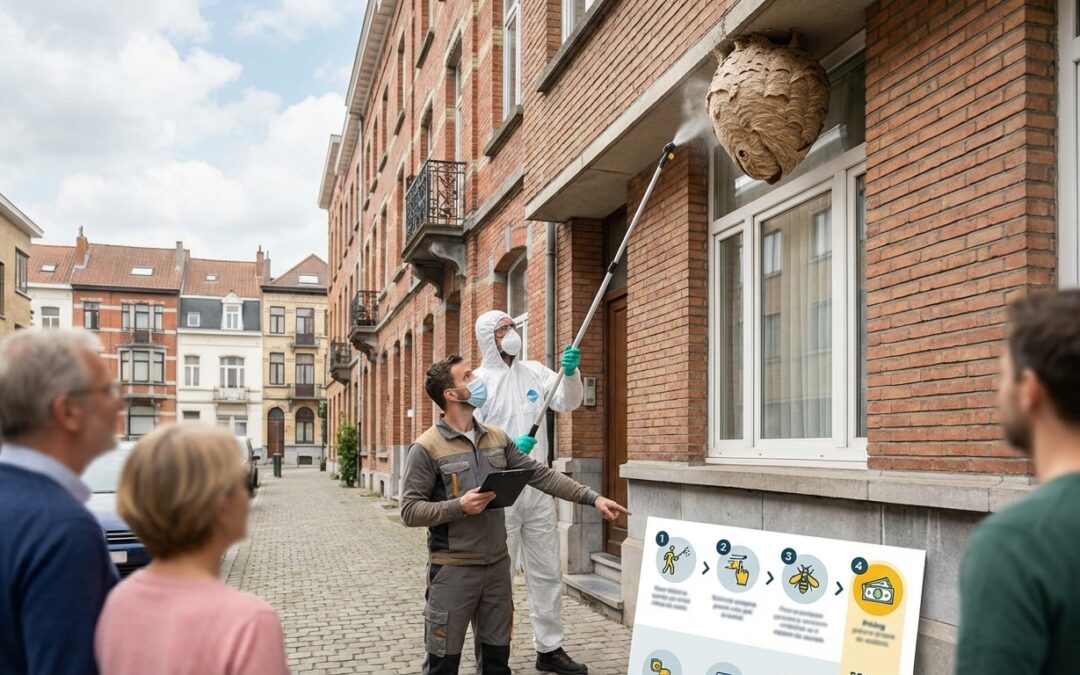 Wasp nest destruction in Ixelles: Intervention and Price 2026