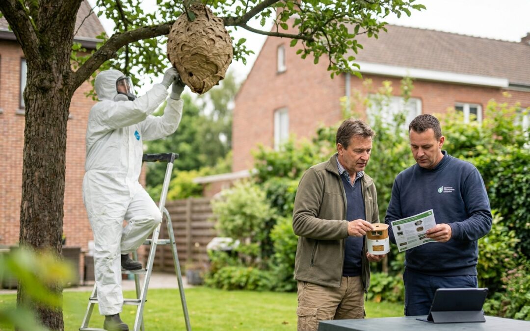 Aziatische horzel in Linkebeek: Rapportage, vallen en vernieling